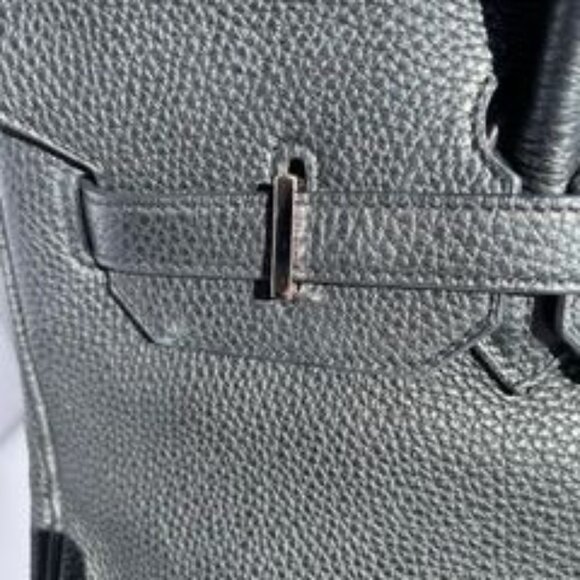 Authentic Hermes Birkin 35 Black Togo Leather Handbag With Palladium Hardware - Picture 3 of 16